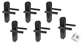 Türbeschlag 6er Set, Renovierungsgarnitur schwarz matt für 5 x Zimmer- und 1 x Bad/WC, Türklinke Türg