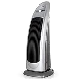Suinga Keramik-Turm-Heizung 90 ° schwenkbar, zwei Heizstufen: 1.000 und 2.000 W, Frischluftposition SILVER