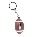 Amosfun Rugby LED Licht Schlüsselanhänger Anhänger Zubehör Gym Sport Memorial Geschenke Autotasche Schlüsselanhänger Schmuckstück Fußball Party Supplies Super Football Party F