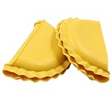 Knödelform Verdicktes Silikon Thermische Griffe - Gelbes Paar Anti-Hitze-Handschuhe Küche Haushalt Schüssel Ofen Mikrowelle Hitzebeständig Wasserdicht HeißEs öl Ende Gerichte Silik