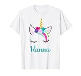 Hanna Einhorn Name Geschenk Hanna T-S