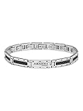 BREIL - Herrenarmband Abarth Collection TJ3101 - Herrenschmuck - Armband aus Poliertem und Gebürstetem Stahl für Herren, mit Karbonfasereinsätzen - Verstellbare Länge von 17,5 bis 22,5
