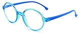 Blaulicht-Brille für Kinder, Computer-Gaming-Brille, transparent, Anti-Augenbelastung, super leicht, Mode-Zubehör für Jungen, Mädchen, Kleinkinder, Teenager Gr. S, A2, transparent, blau-b