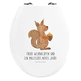 Mr. & Mrs. Panda Motiv WC Sitz Eichhörnchen Weihnachten - Klobrille, Klodeckel, Toilettendeckel, WC-Sitz, Toilette, Transp