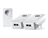devolo Magic 2 WiFi 6 Multiroom Kit Adapter, WiFi Powerline -bis zu 2.400 Mbps, WiFi Mesh Access Point, 4X LAN Gigabit dLAN 2.0, Weiß