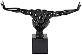 Kare Design Deko Objekt Athlet, Schwarz, moderne, kleine Dekorationsfigur aus Fiberglas, Fitness Statue Design Mann, Skulptur, (H/B/T) 29x43x15