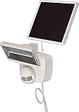 Brennenstuhl Solar LED-Strahler SOL 800 / LED-Strahler für außen mit Bewegungsmelder und Solar-Panel (IP44, inkl. Akku, hochwertige Marken LED´s, 400lm) weiß