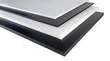 PE-HD Polyethylen Platte 1-30 mm schwarz/weiß diverse Formate Kunststoffplatte (1000 x 495 x 6 mm, Schwarz)