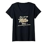 Damen Das ist ein Müller Ding - Lustiges Familie Müller Geschenk T-Shirt mit V