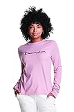 Champion Damen Classic Long Sleeve Tee T-Shirt, Rosa Beige, XX-Larg