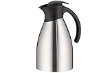alfi BonoTT, Thermoskanne Edelstahl mattiert 1,5l, mit TopTherm Edelstahleinsatz,0787.000.150, Isolierkanne hält 12 Stunden heiß, ideal als Kaffeekanne oder Teekanne, Kanne für 10 T