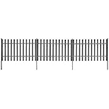 Susany WPC Lattenzaun Holzzaun Gartenzaun Vorgartenzaun 200 x 120 cm (L x H) Mit 3 Zaunpaneele & Pfosten,Friesenzaun Balkonbrett Steckzaun Zierzaun Mit 12 Latten pro Zaunfeld,Pfostenhöhe: 170