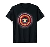 Marvel Captain America Shield Wood Print Graphic T-S