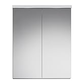 trendteam smart living Badezimmer Spiegelschrank Spiegel Nightlife, 65 x 80 x 21 cm in Weiß mit viel S