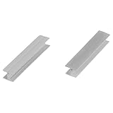 HOLZBRINK Verbinder Sockelblende Sockelleiste für Einbauküche 150mm Höhe ALUMINIUM Gebürstet - HBK15