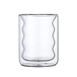 通用 Doppelte transparente Glas-Kaffeetasse Haushalt Kaffee Saft Milch Tasse Weihnachten Tasse Geschenk
