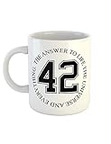 clothinx Kaffeetasse mit Aufdruck The Answer To Life The Universe And Everything 42