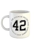 clothinx Kaffeetasse mit Aufdruck The Answer To Life The Universe And Everything 42