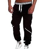 BIBOKAOKE Cargohose Herren Loose Fit Freizeithose Einfarbige Outdoor Fitness Sporthose Jogginghose Lässige Chino Hose Camping Wanderhose Tactical Hose Trousers mit vielen T