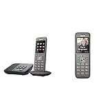 Gigaset CL660A - Schnurloses Telefon mit Anrufbeantworter und großem TFT-Farbdisplay, anthrazit-metallic & CL660HX - DECT-Telefon schnurlos für Router - Fritzbox, Speedport kompatib