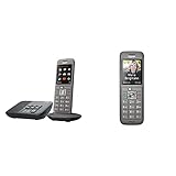 Gigaset CL660A - Schnurloses Telefon mit Anrufbeantworter und großem TFT-Farbdisplay, anthrazit-metallic & CL660HX - DECT-Telefon schnurlos für Router - Fritzbox, Speedport kompatib