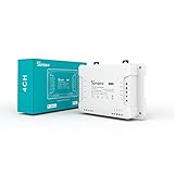 SONOFF 4CHR3 4-Gang Wi-Fi Smart Switch, 3 Arbeitsmodi Mit Selbsthemmung, Verriegelung Und Inching-Modus, Ferngesteuertes Garagentor Und Rollläden, Funktioniert Mit Alexa, Google Home, IFTTT’ (4CHR3)