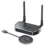 Kabelloser HDMI Sender und Empfänger, Wireless HDMI Transmitter and Receiver für HDMI Signale von Laptop, PC, Smartphone, Tablet zur Anzeige auf HDTV, Monitor oder Projek