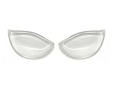 1 Paar atmungsaktive Damen-BH-Einlagen aus weichem Silikon, Brustpolster für Push-Up-BH, Push-Up-BH-Einsatz für Bademode und den täglichen Gebrauch (transparent)