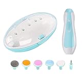 Almencla Baby Nagelfeile Clipper Trimmer Elektrische Nagelfeile mit Licht Safe Ganz Baby Nagelschneider Baby Maniküre Set für Neugeborene Wiederverwendbar - B