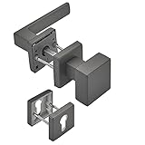 Türdrückergarnitur CUBE anthrazit Wechselgarnitur Türknauf und Türdrücker 120 x 22 mm Vierkant 8 x 8 mm von SOTECH