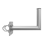 PremiumX 35cm Balkon-Ausleger Aluminium Geländer Balkon-Halterung für Satelliten-Schüssel SAT-Antenne Wand-Halter mit S