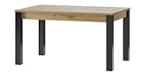 Furniture24 Tisch Lucas 40, Esstisch ausziehbar 140-175-210, Artisan Eiche/Schw