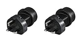 Mehrfach-Set: Hama Reiseadapter England Typ G (Adapter für UK/Großbritannien, Irland, Malta, Hongkong, Macau, Singapur, u.v.m.) Reisestecker schwarz (2)