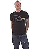 Rocks-off Herren Pink Floyd DSOTM Courier T-Shirt, Schwarz-Schwarz, M