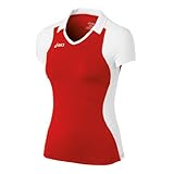ASICS Damen Angreifer Cap Sleeve Top, Damen, rot/weiß, Larg