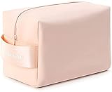 Lychii Reise-Kulturbeutel, wasserabweisend, PU-Kosmetiktasche, große Rasierset-Tasche, Make-up-Organizer für Männer und Frauen, rose,