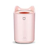 SCIDS Luftbefeuchter doppelte Düse 3L Luftbefeuchter Diffusor USB Aroma-Diffusor mit bunten LED Leichter Ultraschall-Aromatherapie-Diffusor (Color : Pink)