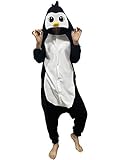 HUTUTU Unisex Pyjamas Cosplay Kostüme OneSize Sleepsuit Schlafanzug Jumpsuit Herren Damen Tieroutfit Tierkostüme,LTY110-Black,M