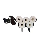 Tongyundacheng Hund Toilettenpapier Rollenhalter, Hund Toilettenpapierhalter, Metall Schaf Rolle Papierregal Bad Tissue Storage Organizer, Küche Badezimmer Wandbehang Papier H