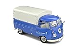 Volkwagen T1 Pritsche mit Plane Blau Samba Bully Bus 1950-1967 1/18 Solido Modell Auto mit individiuellem Wunschk