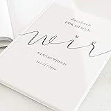 sendmoments Fotoalbum zum Selbstgestalten, Hochzeit, Für Immer Wir, personalisiert mit eigenem Text, Hochformat, 32 leere weiße S