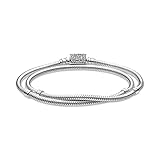 Pandora Schlangen-Gliederarmband mit Lauf-Verschluss mit Sterling-Silber und Zirkoniasteine aus der Pandora Moments Collection, 19