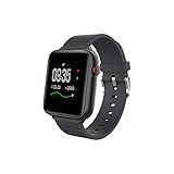 Smartwatch, 3,9 cm (1,54 Zoll), wasserdicht, IP68, 7 Sportmodi, mit Pulsmesser, Schlafüberwachung, Aktivitätsmesser, Stoppuhr, Kalorienzähler, Schrittzähler, für Android iOS