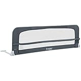 Froggy Bettgitter EXTRA HOCH 150 x 52 cm Verwendung mit Boxspringbett möglich Bettschutzgitter Kinderbettgitter Babybettgitter Gitter Kinderbett Fallschutz Bett Darkgray