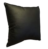 Quattro Meble Schwarz Echtleder Kissen Sofa & Stuhl Dekokissen Zierkissen Echtleder Rückenkissen Rindsleder Echt Leder Modell 1EL (40 x 40 cm)