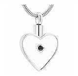 Lcgbw Halskettenschmuck Herz-Edelstahl-Einäscherungsurnen-Halsketten, Die Menschliche Asche Halten Andenken-Anhäng