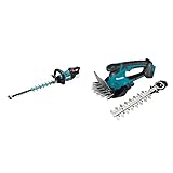 Makita DUH601Z Heckenschere 60 cm 18 V (ohne Akku, ohne Ladegerät), Bunt & Akku-Grasschere (18,0 V, ohne Akku, ohne Ladegerät) DUM604ZX