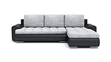 Sofini Ecksofa Tokio VI mit Schlaffunktion! Best Ecksofa! Eckcouch mit Bettkasten! (Lawa 9+ Soft 11 Rechts)
