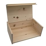 4betterdays.com NATURlich leben! Hochwertige Brotdose aus massivem Zirbenholz - Brotkasten mit aufklappbarem Deckel 30x23x14,5 cm (LxBxH) - plastikfrei & nachhaltig - Handarbeit aus Ö