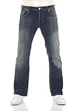 LTB Herren Jeans Tinman Bootcut Hose Jeanshose Dark Blue Used X Wash Baumwolle Denim Stretch Blau W28-W42, Größe:34W / 32L, Farbe:Dark Blue Used X Wash (53336)